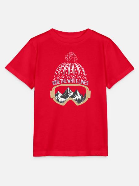 Ride the White Lines - Stanley/Stella Kinder T-Shirt MINI CREATOR  - Rot
