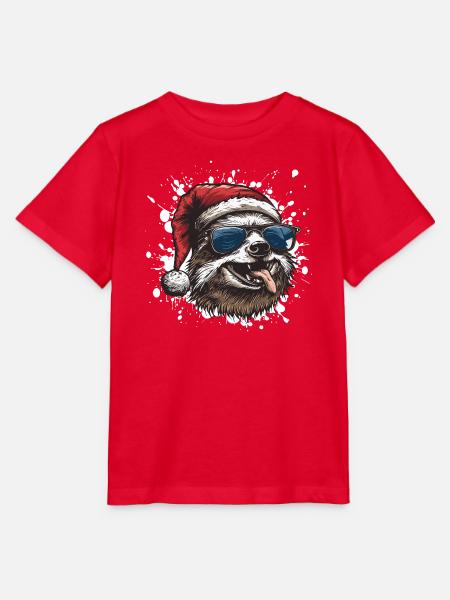 Faultier Weihnachten Lustig - Stanley/Stella Kinder T-Shirt MINI CREATOR - Rot