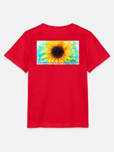 Sonnenblume Farbrausch Kunst - Stanley/Stella Kinder T-Shirt MINI CREATOR - Rot