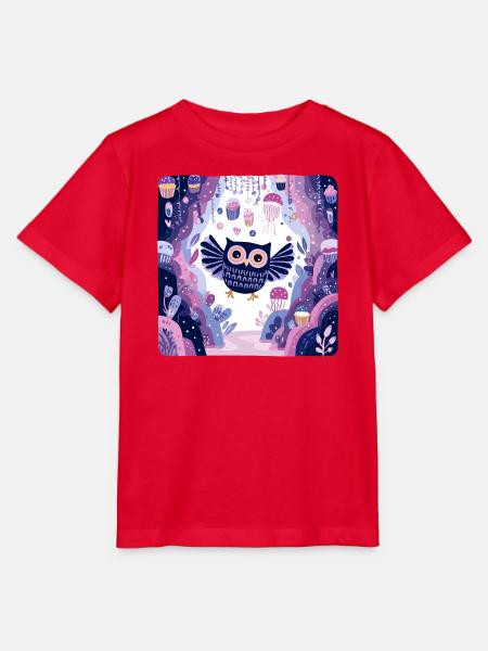 Nachtwald Eulenzauber - Stanley/Stella Kinder T-Shirt MINI CREATOR - Rot