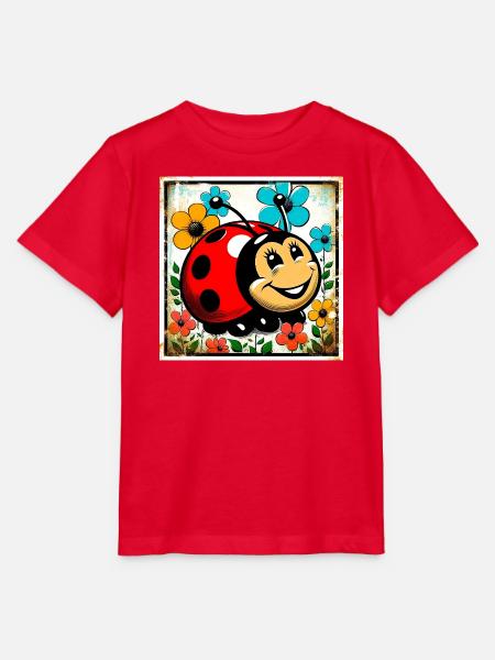 Marienkäfer - Stanley/Stella Kinder T-Shirt MINI CREATOR  - Rot