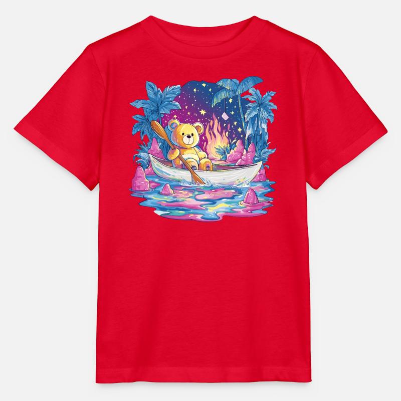 Teddy Boottraum Unter Sternenhimmel - Stanley/Stella Kinder T-Shirt MINI CREATOR  - Rot