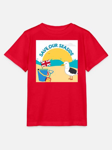 Rettet unsere Küstenillustration - Stanley/Stella Kinder T-Shirt MINI CREATOR  - Rot
