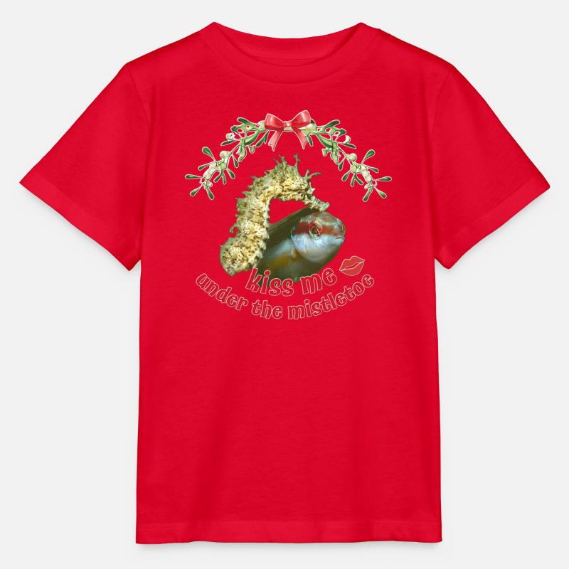 Baiser de gui – Salutations de Noël en mer - T-shirt bio MINI CREATOR Stanley/Stella Enfant - rouge