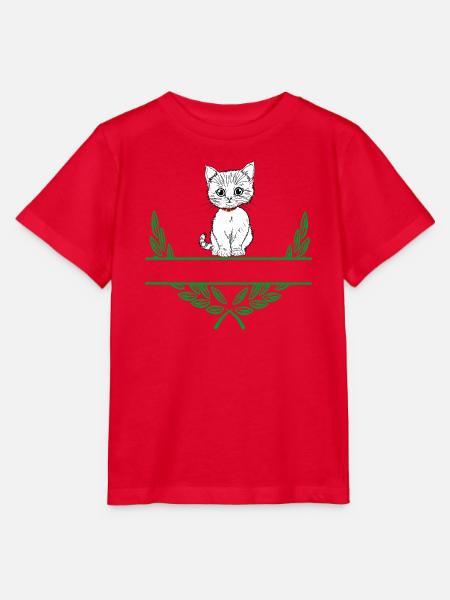 Lorbeerkranz mit Namensraum - Stanley/Stella Kinder T-Shirt MINI CREATOR - Rot
