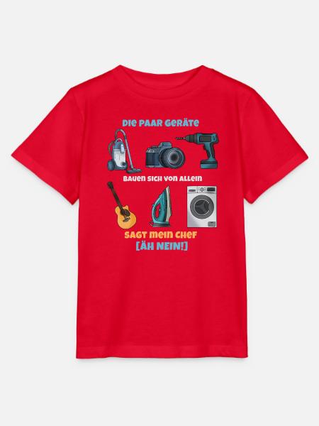 Gadgets Bande: Chef hat Unreht - Stanley/Stella Kinder T-Shirt MINI CREATOR - Rot