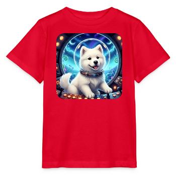 Petit cosmique dans la bulle spatiale - T-shirt bio MINI CREATOR Stanley/Stella Enfant - rouge - Devant - Jaiden (125cm)