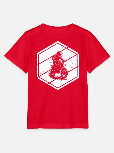 Kompaktes Motocross Design für Motocross - Stanley/Stella Kinder T-Shirt MINI CREATOR - Rot