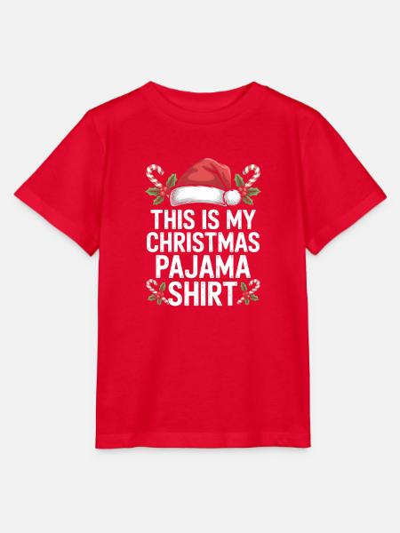 Dieses Weihnachts-Pyjama-Hemd - Stanley/Stella Kinder T-Shirt MINI CREATOR - Rot
