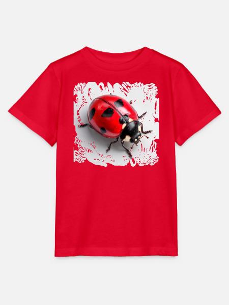 Roter Marienkäfer Muster Siebenpunkt - Stanley/Stella Kinder T-Shirt MINI CREATOR - Rot