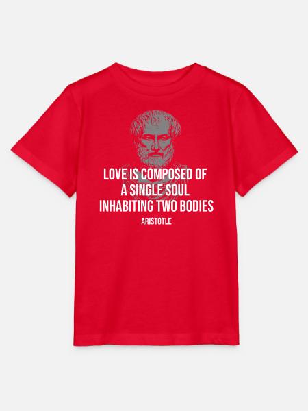 Aristoteles Zwillingsseelen-Zitat-Tee - Stanley/Stella Kinder T-Shirt MINI CREATOR - Rot