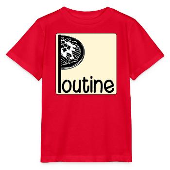 Poutine canadienne - T-shirt bio MINI CREATOR Stanley/Stella Enfant - rouge - Devant - Jaiden (125cm)