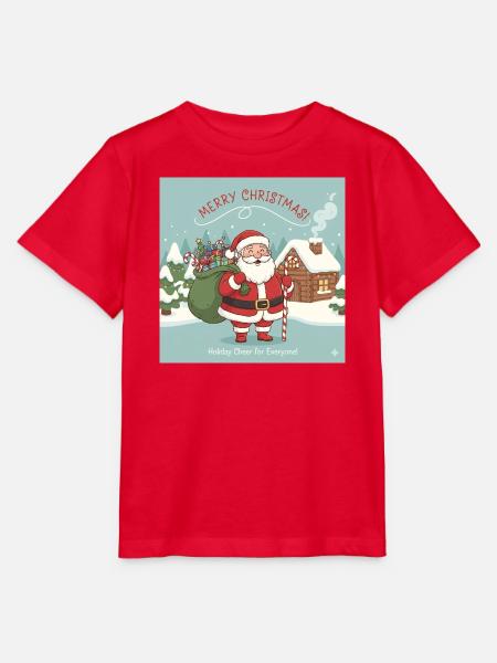 Weihnachts-Santa mit Sack und Zuckerstange - Stanley/Stella Kinder T-Shirt MINI CREATOR - Rot
