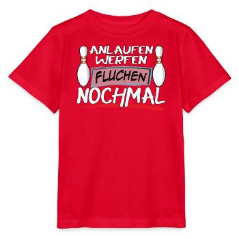 Course, lancer, jurer, lancer encore - T-shirt bio MINI CREATOR Stanley/Stella Enfant - rouge - Devant - Jaiden (125cm)