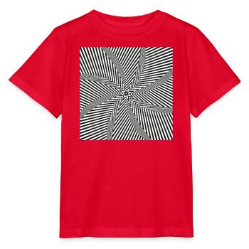 Labyrinthe optique en étoile - T-shirt bio MINI CREATOR Stanley/Stella Enfant - rouge - Devant - Jaiden (125cm)