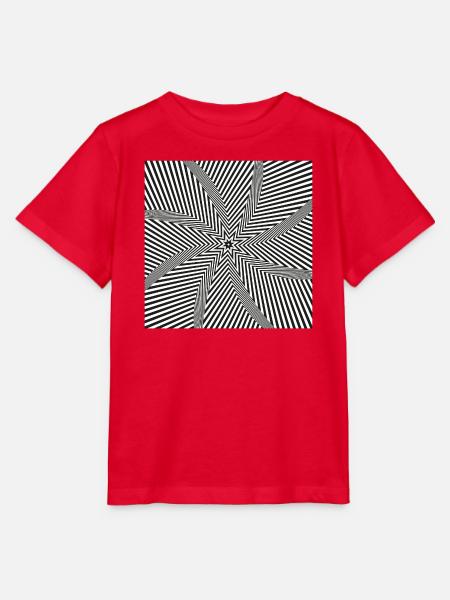 Starburst optisches Labyrinth - Stanley/Stella Kinder T-Shirt MINI CREATOR - Rot