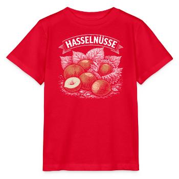 Haselnuss Vintage Illustration - Stanley/Stella Kinder T-Shirt MINI CREATOR  - Rot - Vorne - Jaiden (125cm)