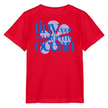 Tiny ripple in a stormy ocean (lavender) - Stanley/Stella MINI CREATOR Kids’ T-Shirt - red - Front - Jaiden (125cm)