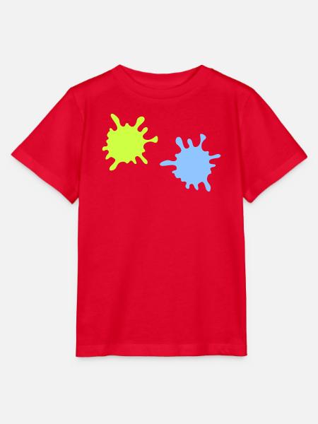 Neon Spritzer Splatter - Stanley/Stella Kinder T-Shirt MINI CREATOR - Rot
