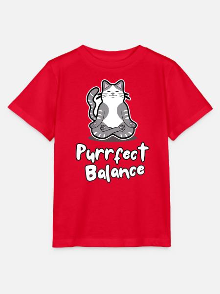 Purrfektes Gleichgewicht - Stanley/Stella Kinder T-Shirt MINI CREATOR  - Rot