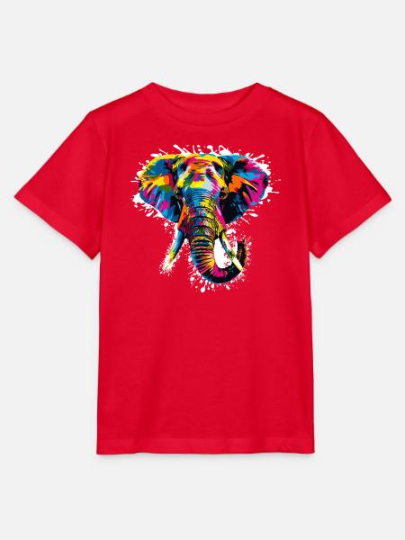 Elefant Art Design - Stanley/Stella Kinder T-Shirt MINI CREATOR  - Rot