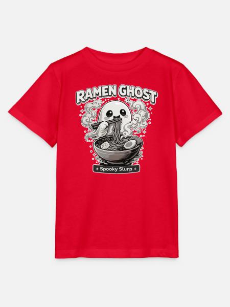 Ramen Ghost lustiges Food Motiv - Stanley/Stella Kinder T-Shirt MINI CREATOR  - Rot