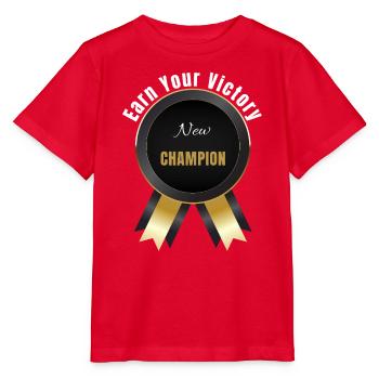 Verdiene deinen Sieg – Champion | Motivationspreis Ba - Stanley/Stella Kinder T-Shirt MINI CREATOR  - Rot - Vorne - Jaiden (125cm)