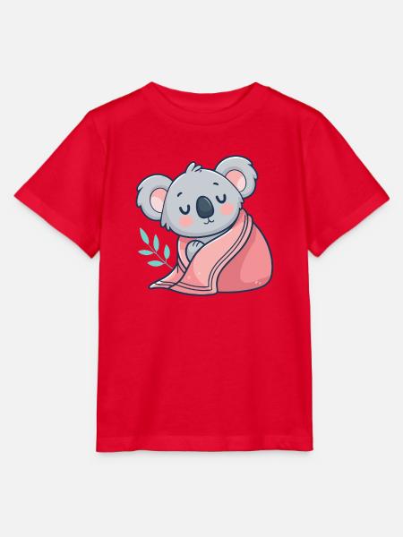Koala mit rosa Karomuster - Stanley/Stella Kinder T-Shirt MINI CREATOR - Rot