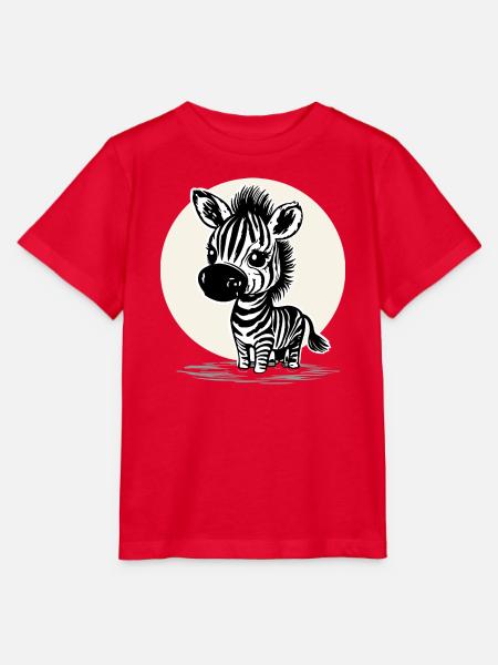 Süßes Zebra – Niedliches Tiermotiv - Stanley/Stella Kinder T-Shirt MINI CREATOR  - Rot