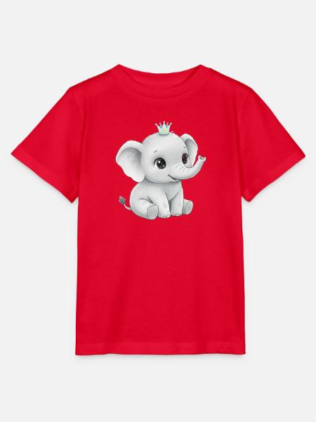 Königliches Elefantenbaby - Stanley/Stella Kinder T-Shirt MINI CREATOR  - Rot