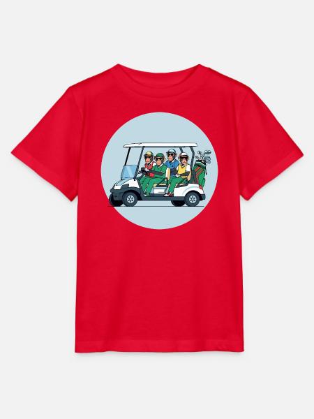Golftruppe im Golfwagen - Stanley/Stella Kinder T-Shirt MINI CREATOR - Rot