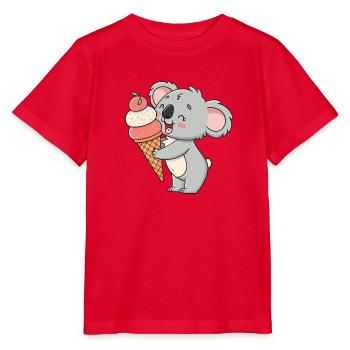 Gourmet-Koala und Eiscreme - Stanley/Stella Kinder T-Shirt MINI CREATOR  - Rot - Vorne - Jaiden (125cm)