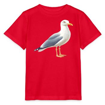 Küstenwolken Möwe - Stanley/Stella Kinder T-Shirt MINI CREATOR  - Rot - Vorne - Jaiden (125cm)