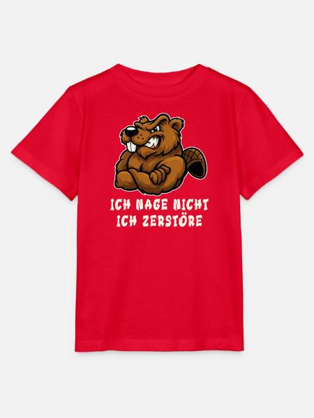 Ich nage nicht ich zerstöre - Stanley/Stella Kinder T-Shirt MINI CREATOR  - Rot