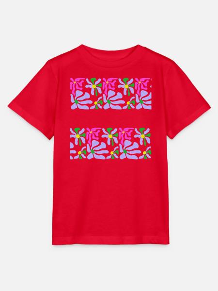 Abstrakte Kunst Blumen - Stanley/Stella Kinder T-Shirt MINI CREATOR - Rot