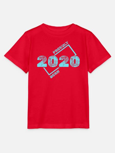 Geboren 2020 - Stanley/Stella Kinder T-Shirt MINI CREATOR - Rot