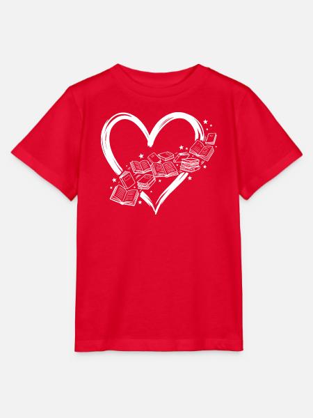 Bücherherz-Skizze - Stanley/Stella Kinder T-Shirt MINI CREATOR - Rot