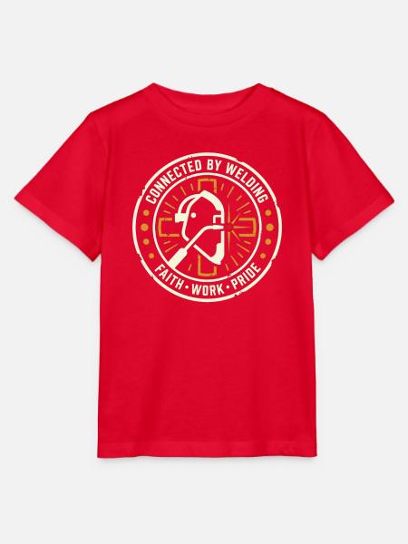Connected By Welding Schweißer Emblem - Stanley/Stella Kinder T-Shirt MINI CREATOR - Rot