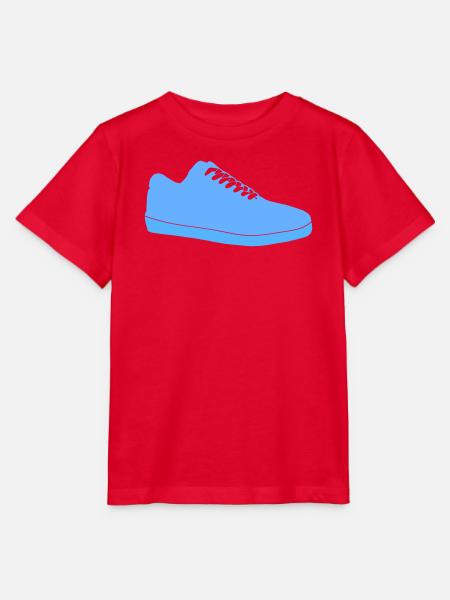 Blauer Sneaker Silhouette - Stanley/Stella Kinder T-Shirt MINI CREATOR - Rot