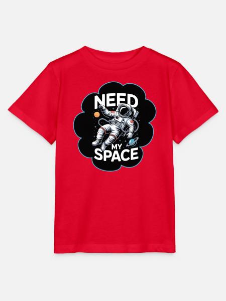 Need My Space Astronaut - Stanley/Stella Kinder T-Shirt MINI CREATOR - Rot