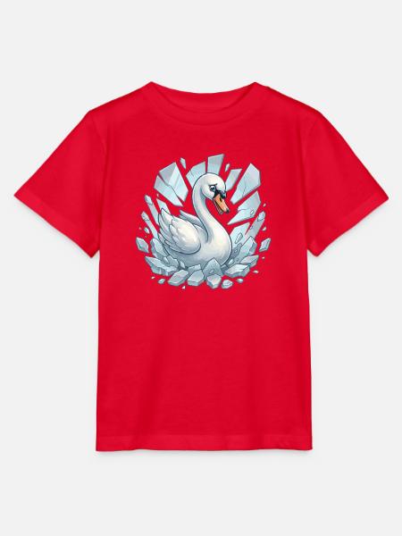 Schwan bricht durchs Eis - Stanley/Stella Kinder T-Shirt MINI CREATOR  - Rot