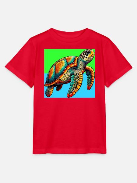 Schildkröte - Stanley/Stella Kinder T-Shirt MINI CREATOR - Rot