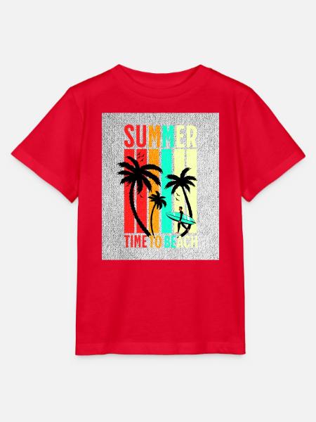 Summer Beach Stripes Surf - Stanley/Stella Kinder T-Shirt MINI CREATOR - Rot
