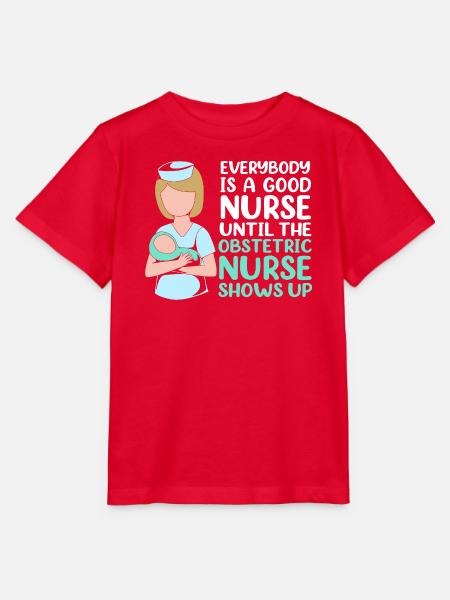 Krankenschwester Schwangerschaft Krankenhaus - Stanley/Stella Kinder T-Shirt MINI CREATOR - Rot