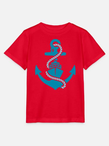 Anker Schiff Boot Maritim - Stanley/Stella Kinder T-Shirt MINI CREATOR  - Rot