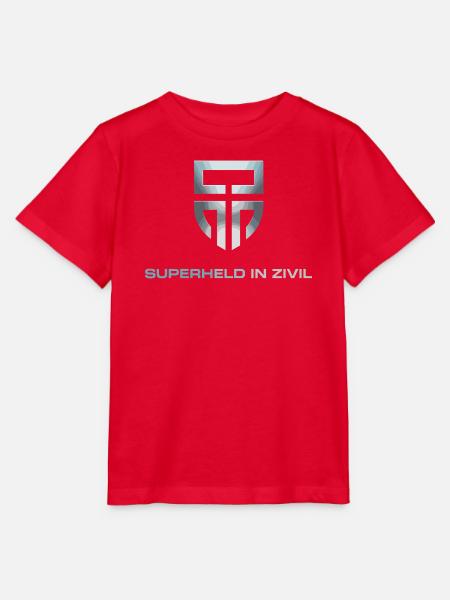 Superheld In Zivil Superhero Superhelden Kostüm - Stanley/Stella Kinder T-Shirt MINI CREATOR - Rot