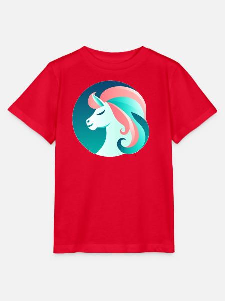 Neon Einhorn Traumbild - Stanley/Stella Kinder T-Shirt MINI CREATOR  - Rot