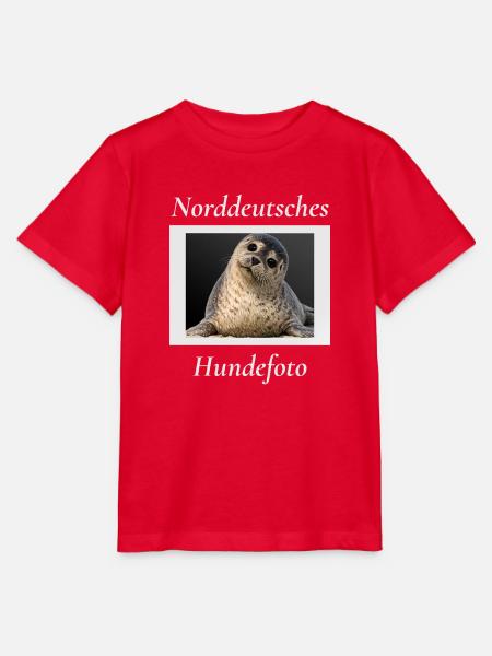 Norddeutsches Hundefoto Lustiger Seehund Nordsee - Stanley/Stella Kinder T-Shirt MINI CREATOR - Rot