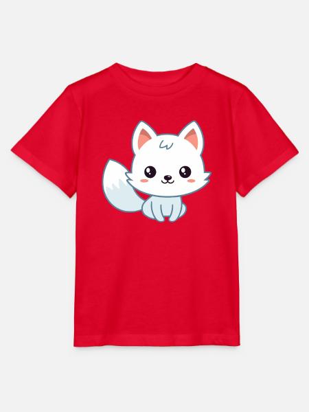 Kawaii-Weißpastellfuchs - Stanley/Stella Kinder T-Shirt MINI CREATOR  - Rot