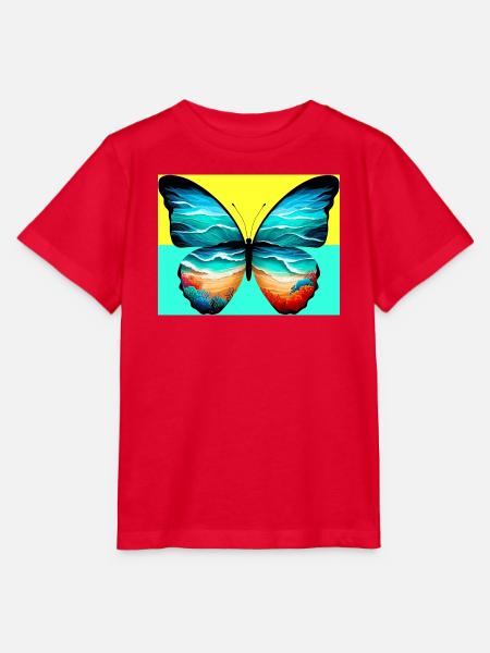 Schmetterling - Stanley/Stella Kinder T-Shirt MINI CREATOR  - Rot